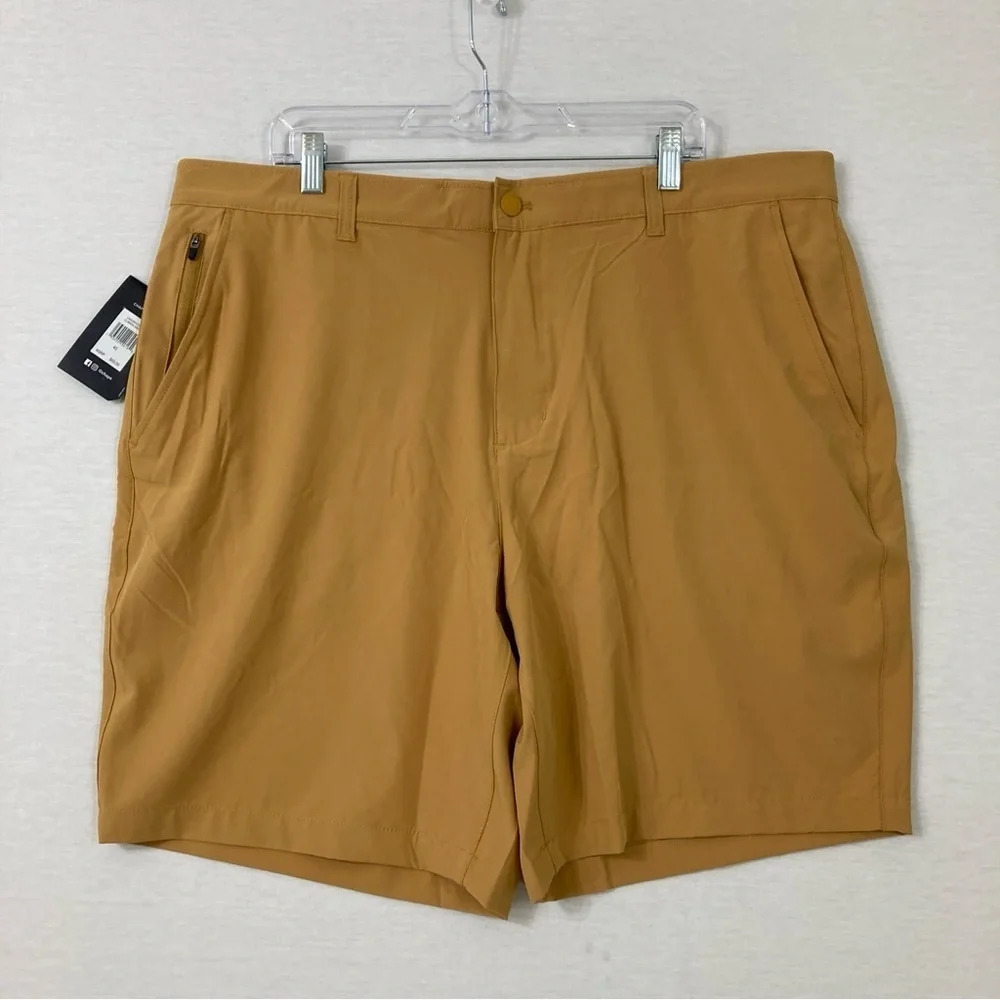 New CHAPS Men's Tan/Camel 9" Inseam Golf Shorts size 40